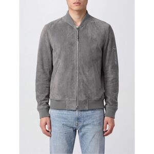 Tom Ford Men Suede Calfskin Bomber Jacket Tom Ford With Ribbed Collar